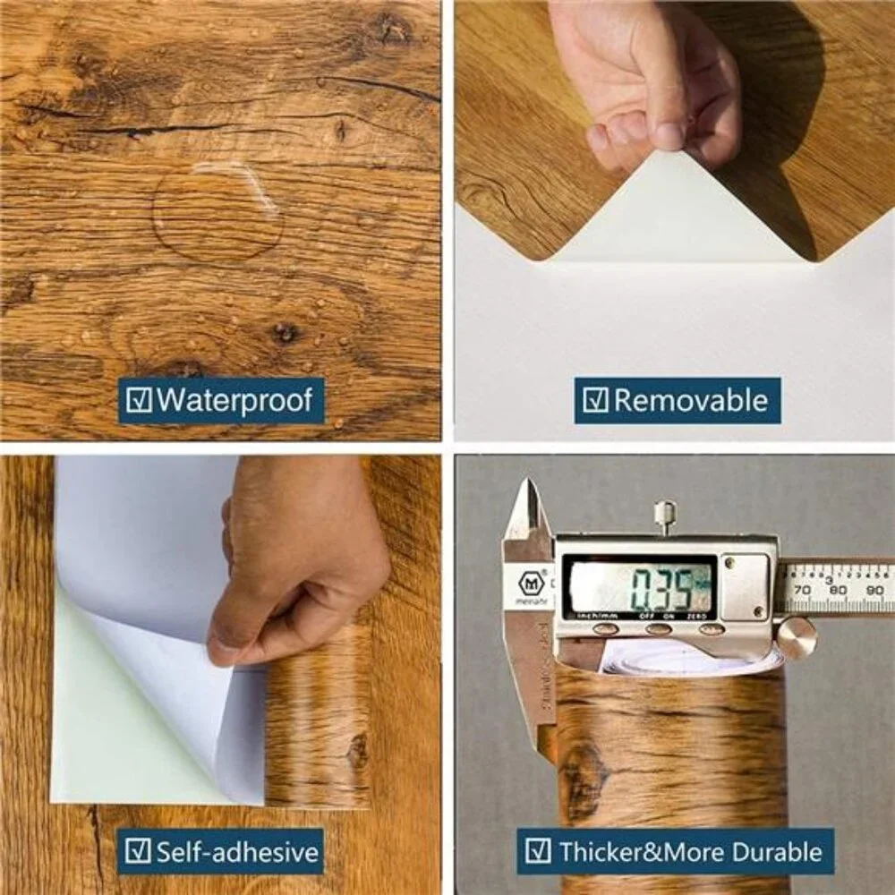 Brown Wood Grain Contact Paper Wood Look Wallpaper Rustic Wood Peel and